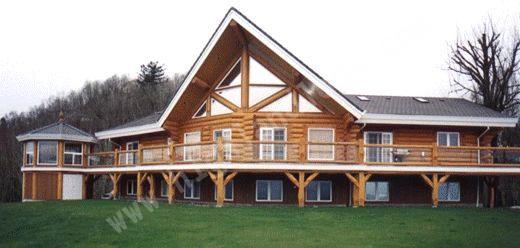 Finished Log Home Exterior Shot