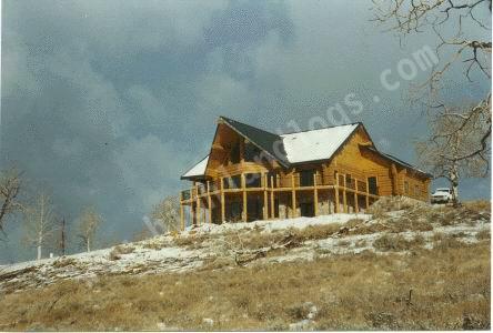 Finished Log Home Exterior Shot