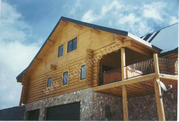 Finished Log Home Exterior Shot