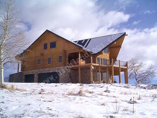 Finished Log Home Exterior Shot