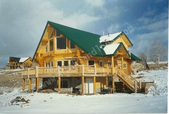Finished Log Home Exterior Shot