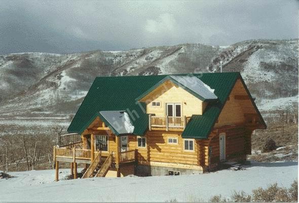 Finished Log Home Exterior Shot