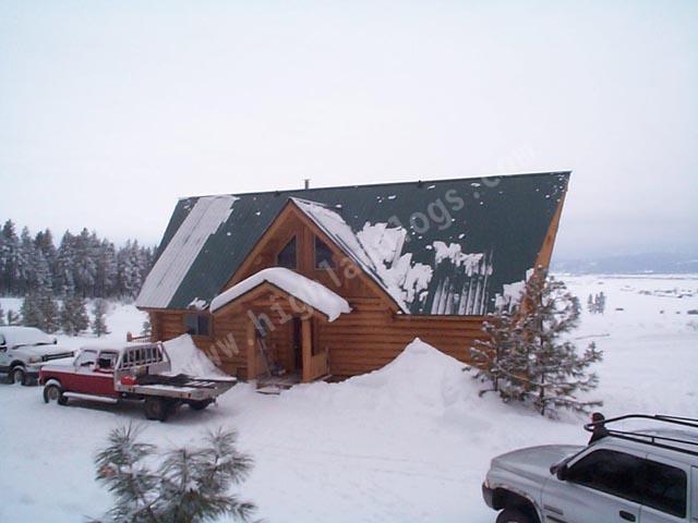 Finished Log Home Exterior Shot