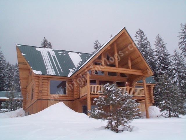 Finished Log Home Exterior Shot
