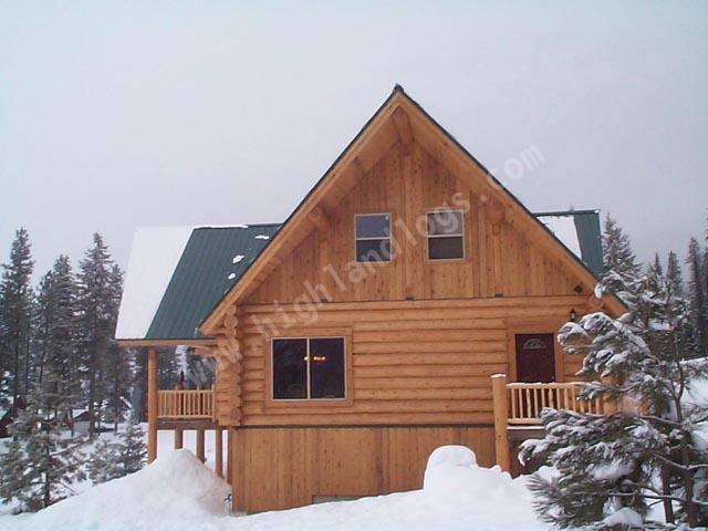 Finished Log Home Exterior Shot