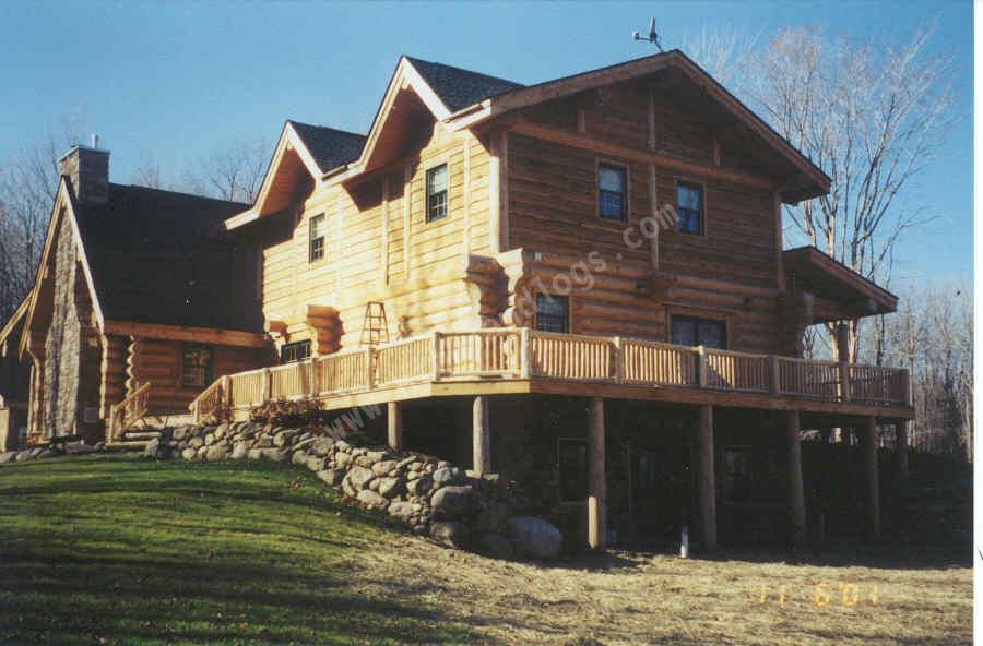 Finished Log Home Exterior Shot