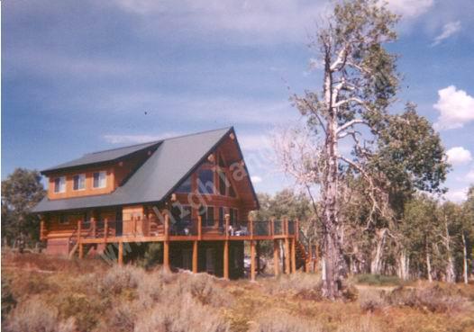 Finished Log Home Exterior Shot