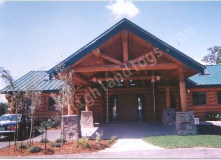 Finished Log Home Exterior Shot