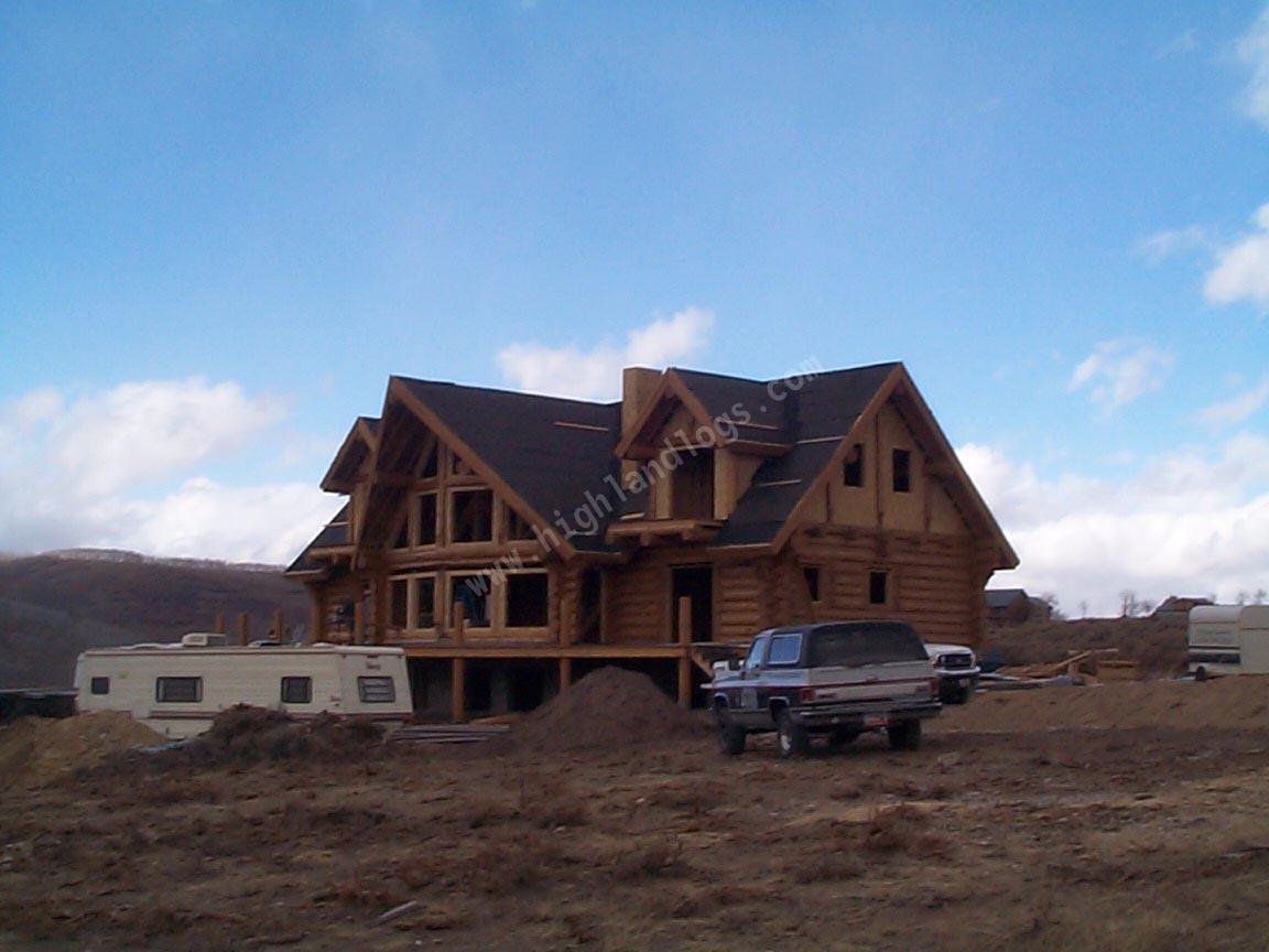 Log Home Construction Photo