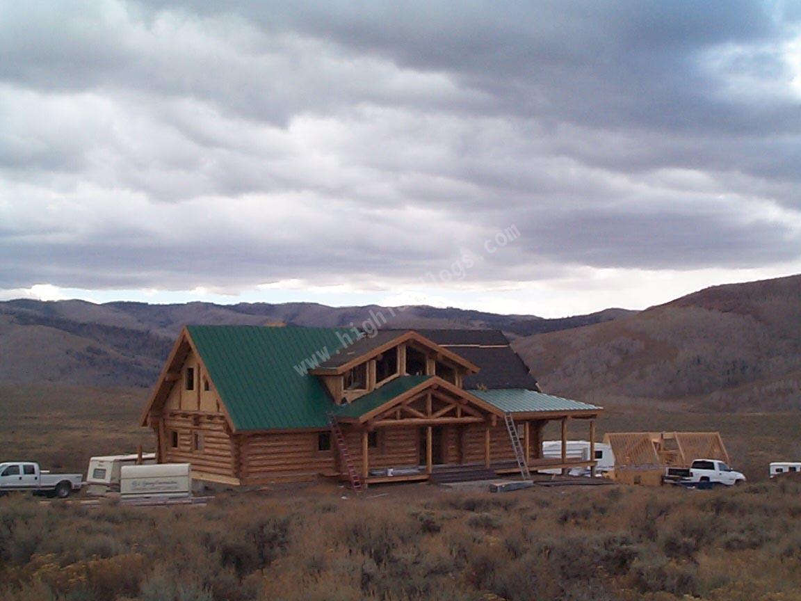 Log Home Construction Photo