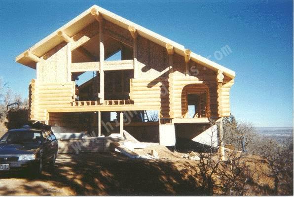 Log Home Construction Photo