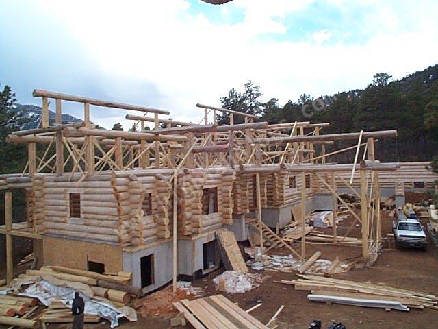 Log Home Construction Photo