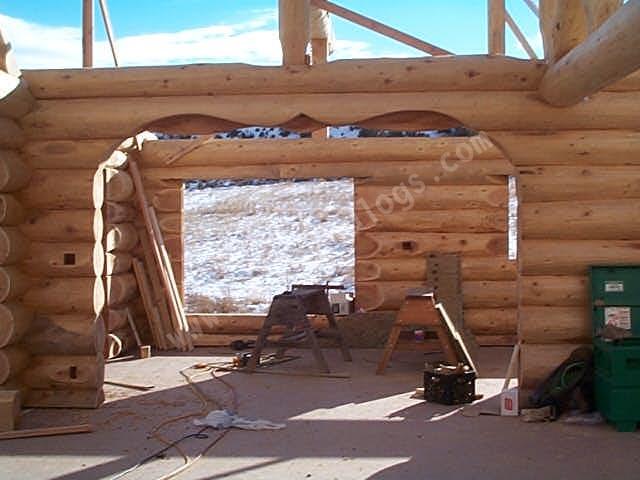 Log Home Construction Photo