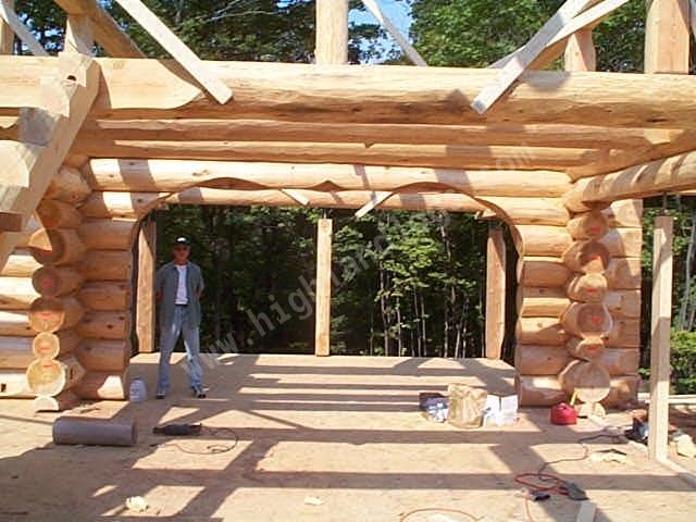 Log Home Construction Photo
