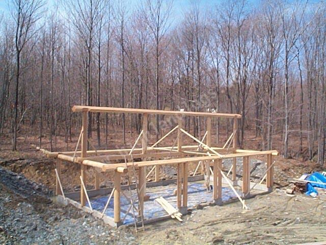 Log Home Construction Photo