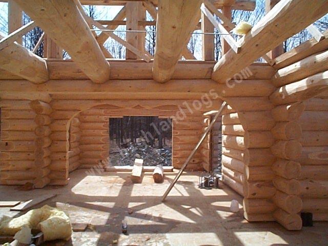 Log Home Construction Photo