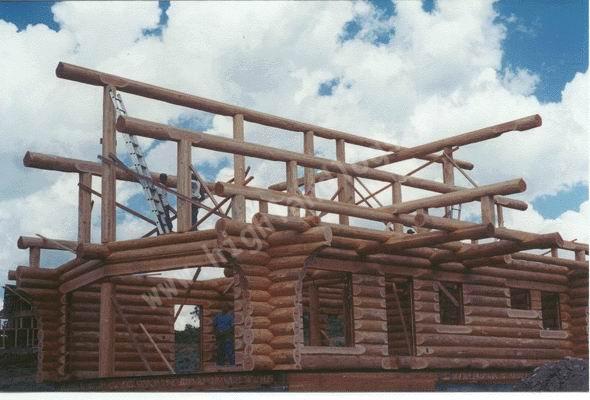 Log Home Construction Photo