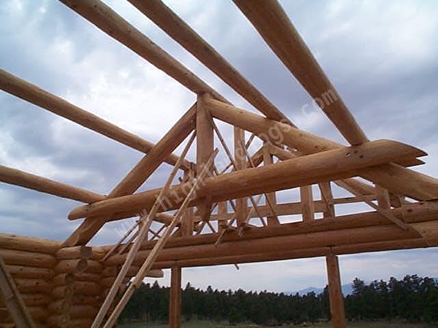 Log Home Construction Photo