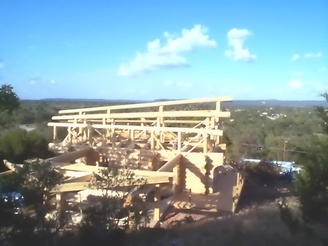 Log Home Construction Photo