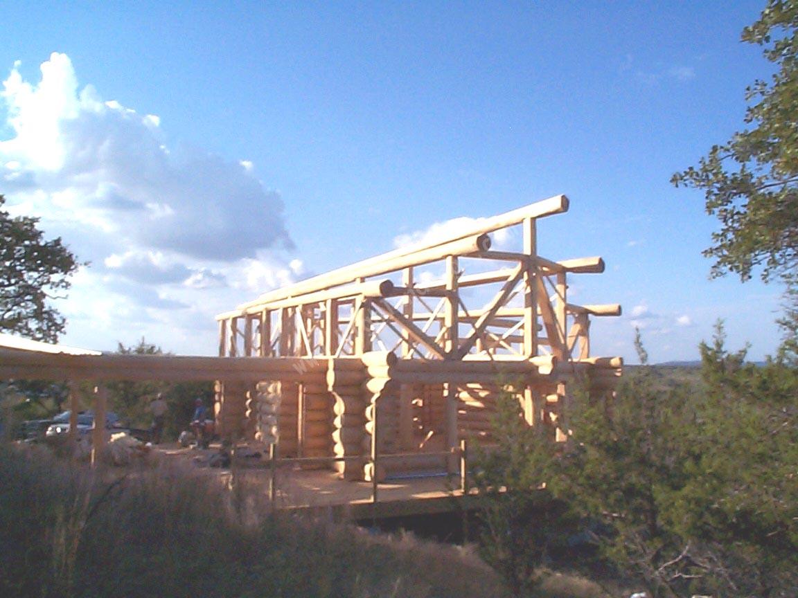 Log Home Construction Photo