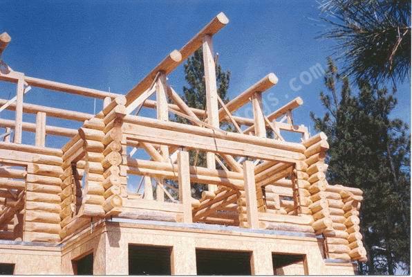 Log Home Construction Photo