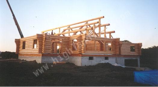 Log Home Construction Photo