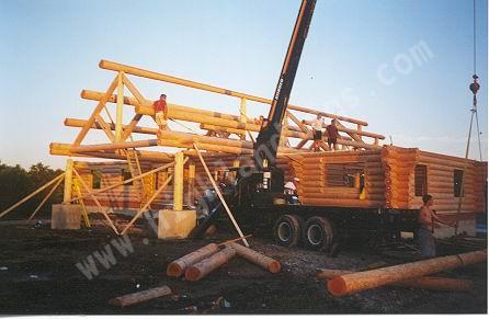Log Home Construction Photo